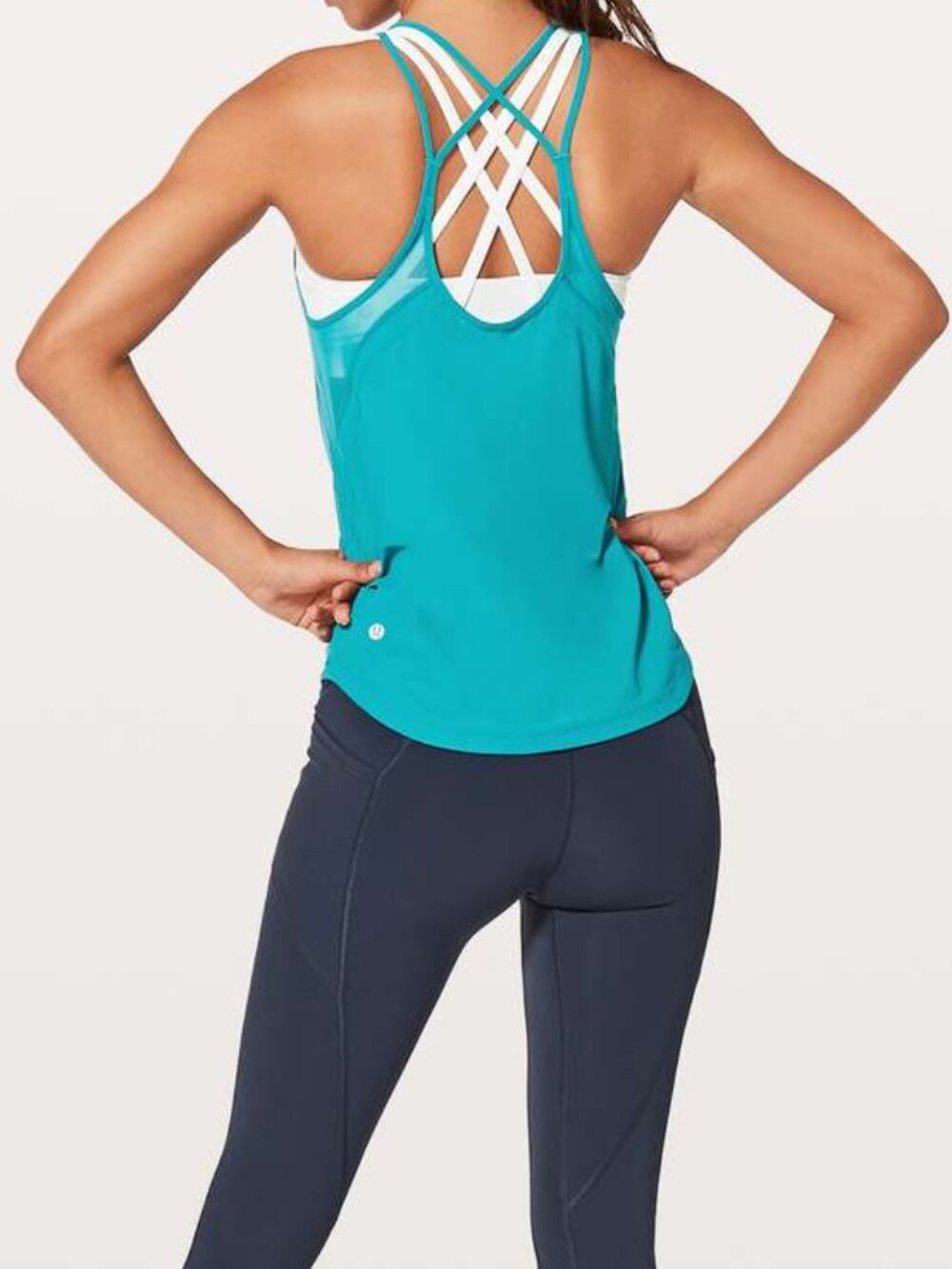 Lululemon Run Off-Route Tank Teal Blue size 8 NWOT